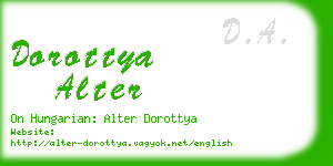 dorottya alter business card